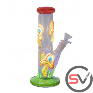 3D MUSHROOM EYES WATER PIPE WITH ICE CATCHER (GLOW IN DARK)